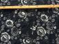 Preview: Jaquard Leinen - Rose schwarz Preview: Jaquard Leinen - Rose schwarz