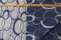 Preview: Jaquard Leinen - Kringel blau Preview: Jaquard Leinen - Kringel blau