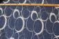Preview: Jaquard Leinen - Kringel blau Preview: Jaquard Leinen - Kringel blau