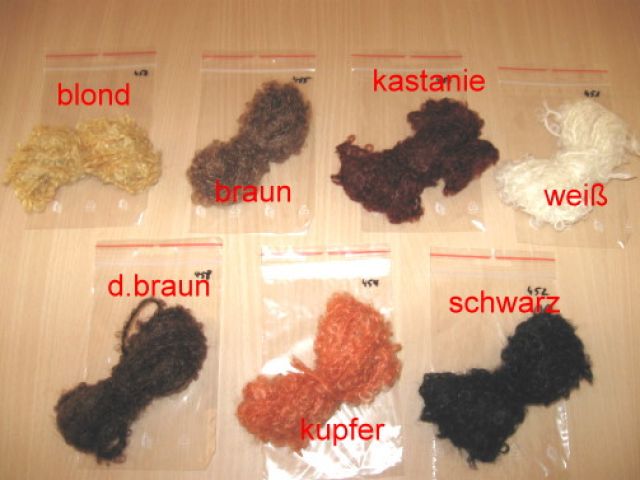 Puppenhaar weiß
