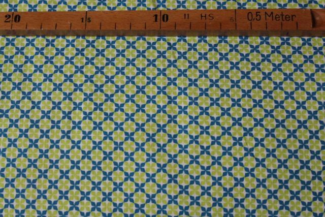 Popeline - Kleeblatt grün blau Popeline - Kleeblatt grün blau