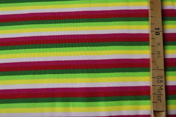Jersey - BW - Streifen - rosa-pink-rot-grün-lemon-gelb Jersey - BW - Streifen - rosa-pink-rot-grün-lemon-gelb