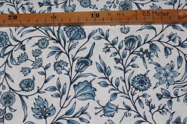 Patchwork - Eylike Fabrics - Hindelopia Mohnblume weiß blau Patchwork - Eylike Fabrics - Hindelopia Mohnblume weiß blau